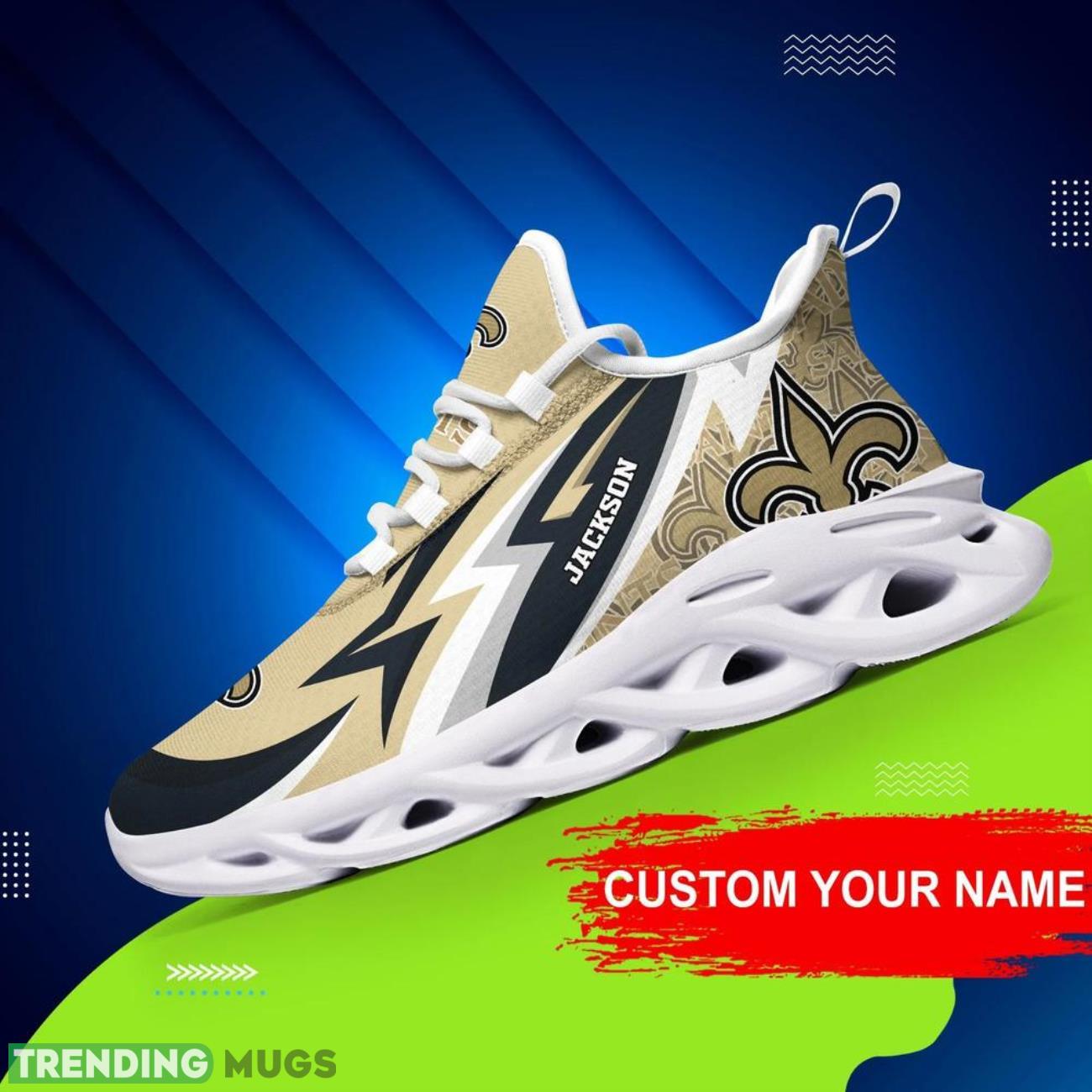New Orleans Saints NFL Max Soul Shoes Custom Name Sneakers Gifts Footall Men Women Shoes Max Soul New Orleans Saints NFL Max Soul Shoes Custom Name Sneakers Gifts Footall Men Women Shoes Max Soul