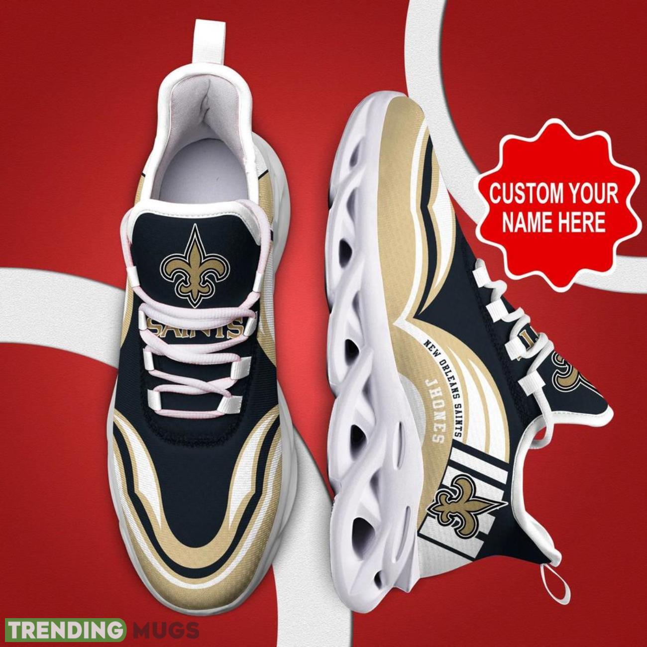 New Orleans Saints NFL Max Soul Shoes Custom Name Sneakers Hot Trending Shoes Max Soul New Orleans Saints NFL Max Soul Shoes Custom Name Sneakers Hot Trending Shoes Max Soul