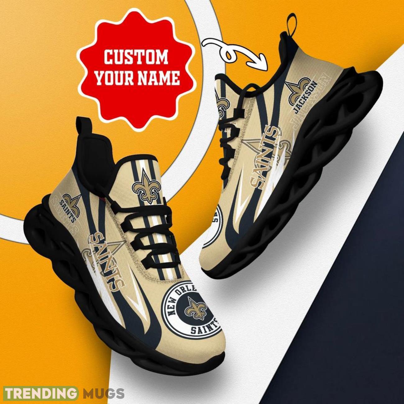 New Orleans Saints NFL Max Soul Sneakers Personalize Name Limited Sport Shoes Max Soul New Orleans Saints NFL Max Soul Sneakers Personalize Name Limited Sport Shoes Max Soul
