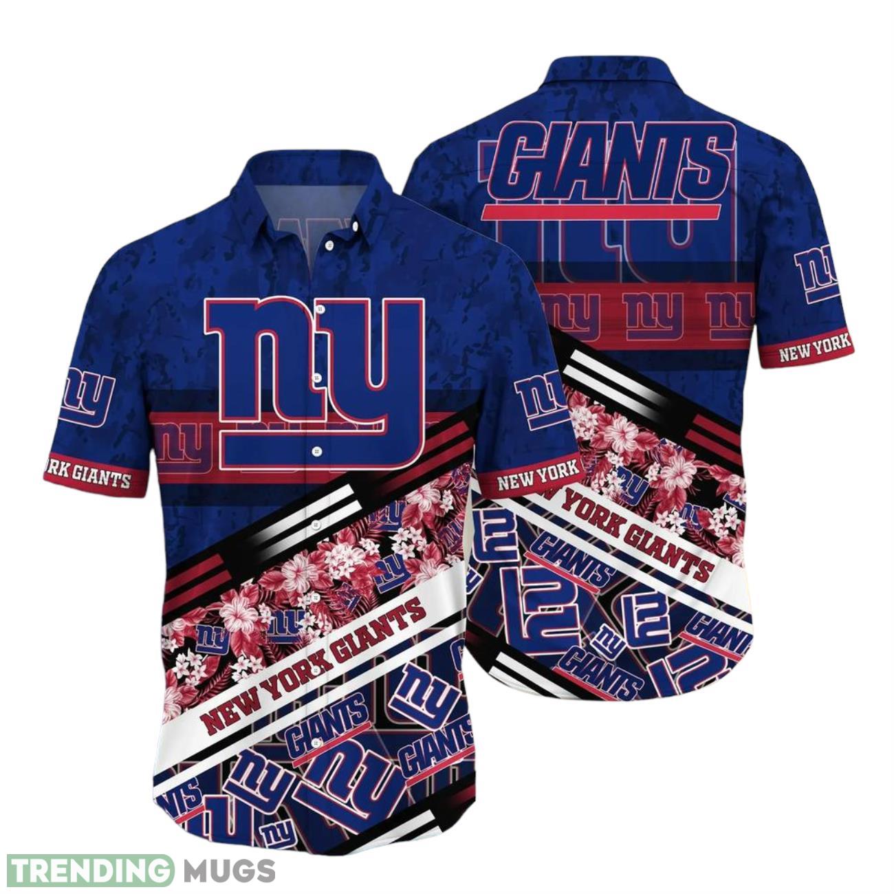 New York Giants 3D Hawaiian Shirt NFL Sport Summer Gift Graphic Tropical Pattern 3D Printed Beach Shirt Product Photo 1 New York Giants 3D Hawaiian Shirt NFL Sport Summer Gift Graphic Tropical Pattern 3D Printed Beach Shirt Product Photo 1