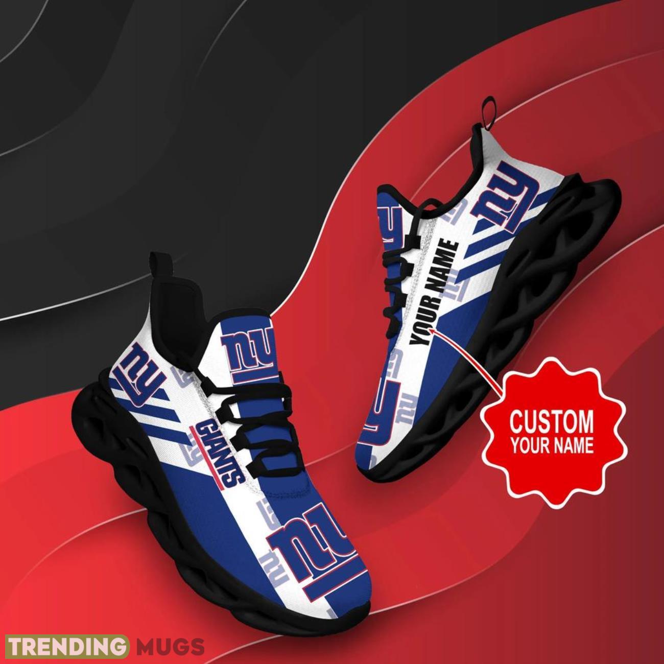 New York Giants Logo NFL Sneakers Max Soul Shoes Custom Name Personalized Gifts Max Soul New York Giants Logo NFL Sneakers Max Soul Shoes Custom Name Personalized Gifts Max Soul