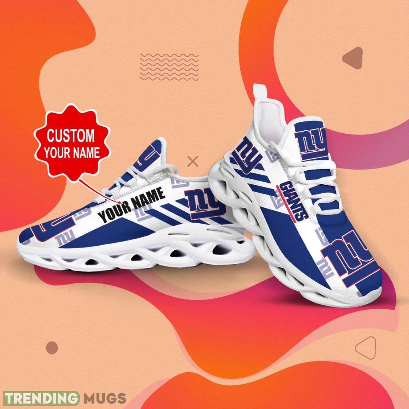 New York Giants Logo NFL Sneakers Max Soul Shoes Custom Name Personalized Gifts Max Soul New York Giants Logo NFL Sneakers Max Soul Shoes Custom Name Personalized Gifts Max Soul
