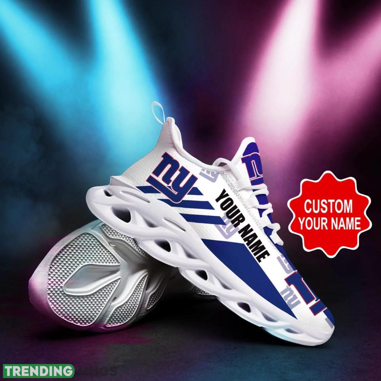 New York Giants Logo NFL Sneakers Max Soul Shoes Custom Name Personalized Gifts Max Soul New York Giants Logo NFL Sneakers Max Soul Shoes Custom Name Personalized Gifts Max Soul