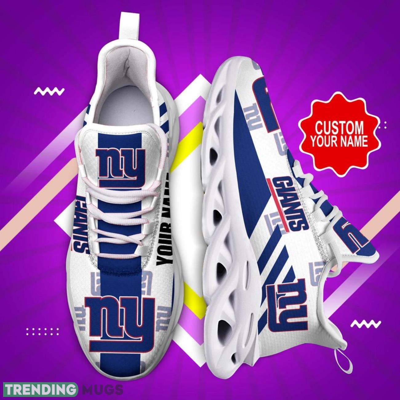New York Giants Logo NFL Sneakers Max Soul Shoes Custom Name Personalized Gifts Max Soul New York Giants Logo NFL Sneakers Max Soul Shoes Custom Name Personalized Gifts Max Soul
