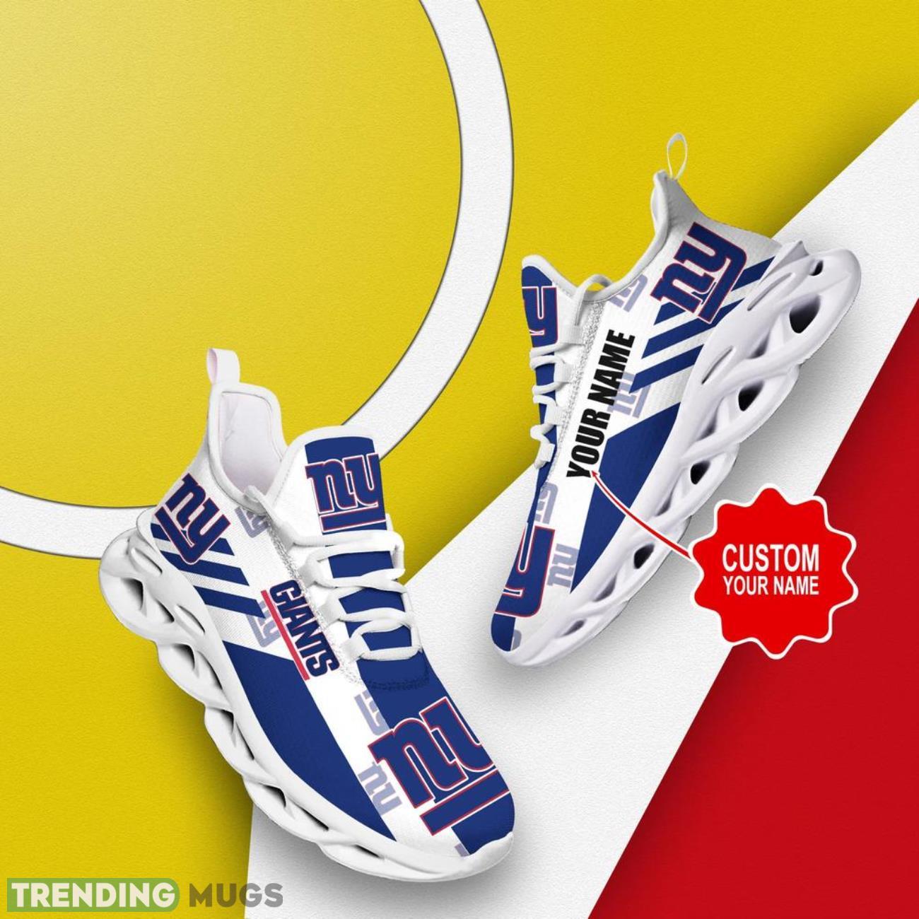 New York Giants Logo NFL Sneakers Max Soul Shoes Custom Name Personalized Gifts Max Soul New York Giants Logo NFL Sneakers Max Soul Shoes Custom Name Personalized Gifts Max Soul