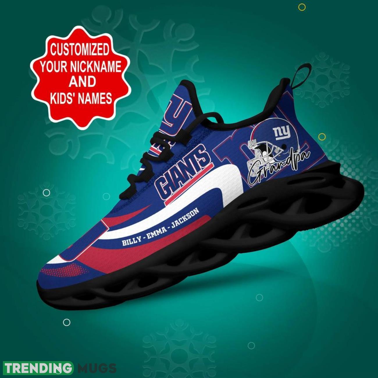 New York Giants NFL Max Soul Shoes Custom Name Sneakers Hot Trending Personalized Gifts For NFL Big Fans Max Soul New York Giants NFL Max Soul Shoes Custom Name Sneakers Hot Trending Personalized Gifts For NFL Big Fans Max Soul
