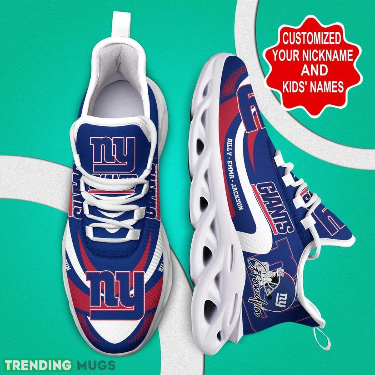 New York Giants NFL Max Soul Shoes Custom Name Sneakers Hot Trending Personalized Gifts For NFL Big Fans Max Soul New York Giants NFL Max Soul Shoes Custom Name Sneakers Hot Trending Personalized Gifts For NFL Big Fans Max Soul