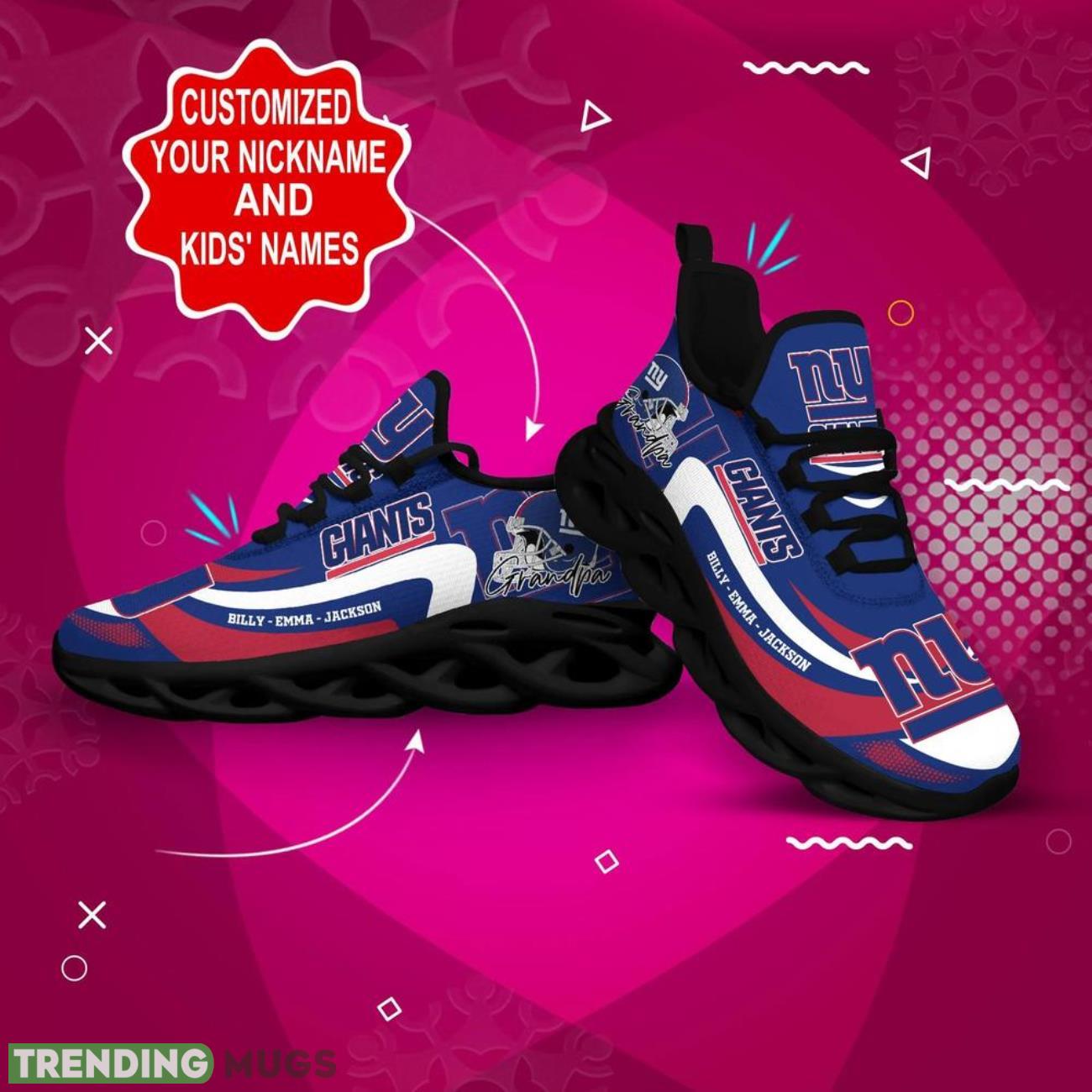 New York Giants NFL Max Soul Shoes Custom Name Sneakers Hot Trending Personalized Gifts For NFL Big Fans Max Soul New York Giants NFL Max Soul Shoes Custom Name Sneakers Hot Trending Personalized Gifts For NFL Big Fans Max Soul