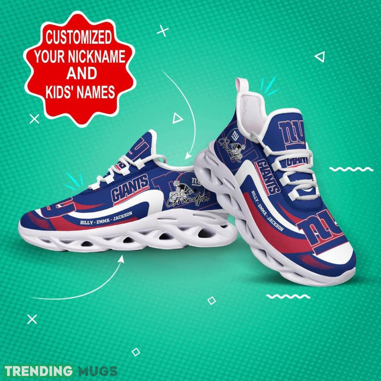 New York Giants NFL Max Soul Shoes Custom Name Sneakers Hot Trending Personalized Gifts For NFL Big Fans Max Soul New York Giants NFL Max Soul Shoes Custom Name Sneakers Hot Trending Personalized Gifts For NFL Big Fans Max Soul