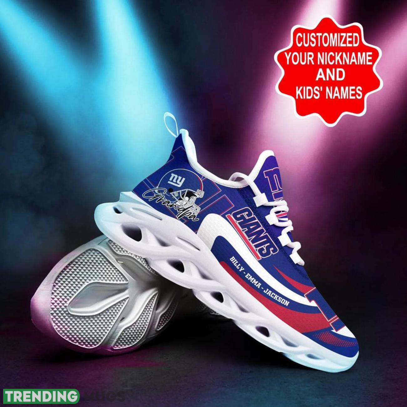 New York Giants NFL Max Soul Shoes Custom Name Sneakers Hot Trending Personalized Gifts For NFL Big Fans Max Soul New York Giants NFL Max Soul Shoes Custom Name Sneakers Hot Trending Personalized Gifts For NFL Big Fans Max Soul