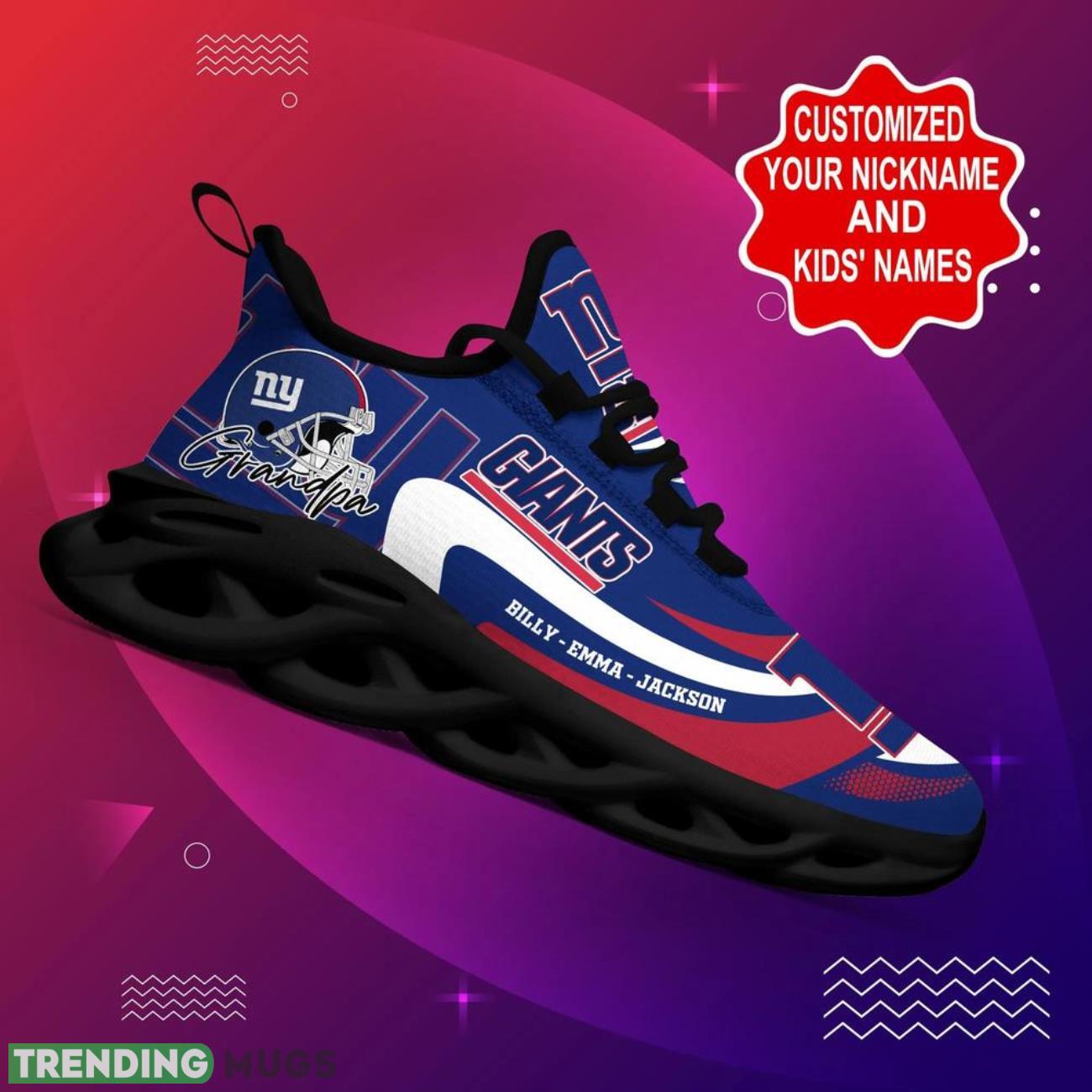 New York Giants NFL Max Soul Shoes Custom Name Sneakers Hot Trending Personalized Gifts For NFL Big Fans Max Soul New York Giants NFL Max Soul Shoes Custom Name Sneakers Hot Trending Personalized Gifts For NFL Big Fans Max Soul