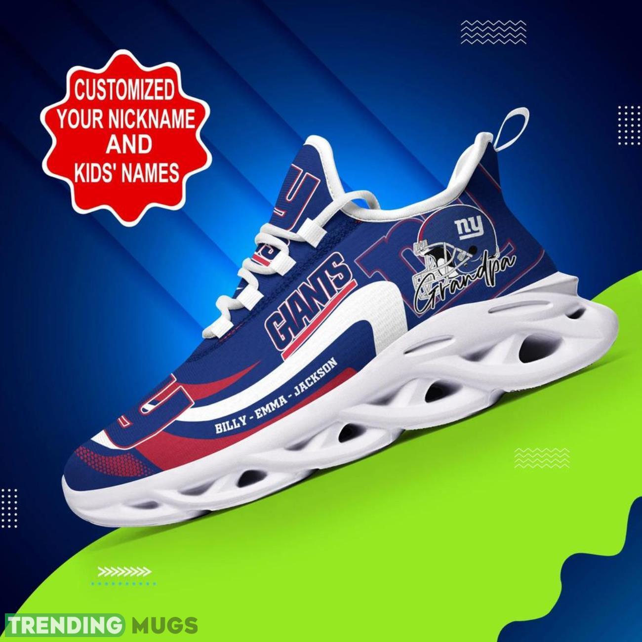 New York Giants NFL Max Soul Shoes Custom Name Sneakers Hot Trending Personalized Gifts For NFL Big Fans Max Soul New York Giants NFL Max Soul Shoes Custom Name Sneakers Hot Trending Personalized Gifts For NFL Big Fans Max Soul