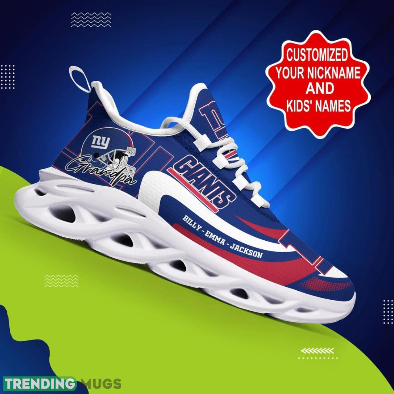 New York Giants NFL Max Soul Shoes Custom Name Sneakers Hot Trending Personalized Gifts For NFL Big Fans Max Soul New York Giants NFL Max Soul Shoes Custom Name Sneakers Hot Trending Personalized Gifts For NFL Big Fans Max Soul