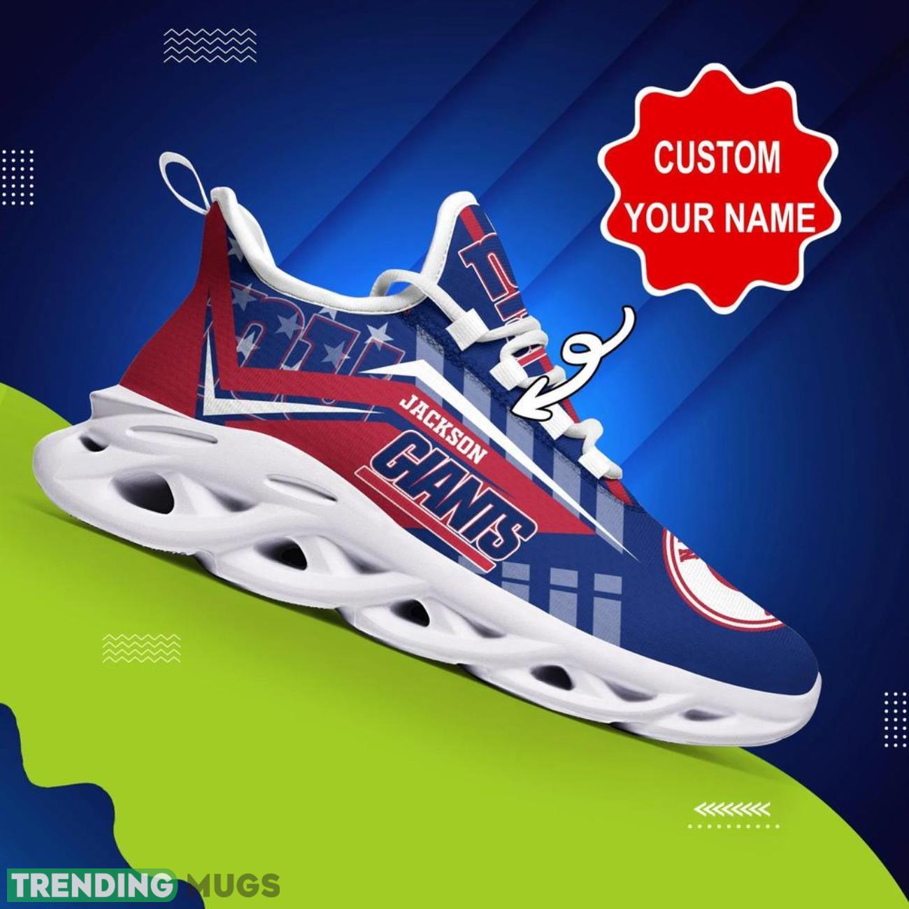 New York Giants NFL Max Soul Shoes Custom Name Sneakers Hot Trending Personalized Sneakers Max Soul New York Giants NFL Max Soul Shoes Custom Name Sneakers Hot Trending Personalized Sneakers Max Soul