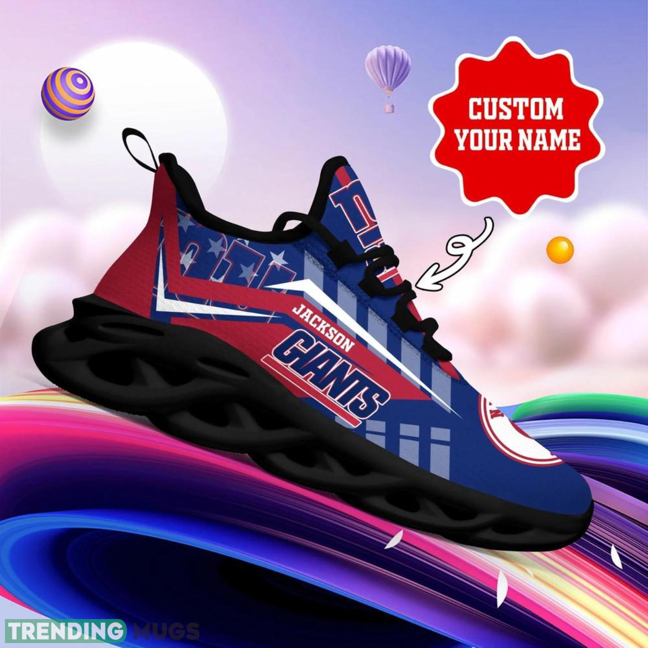 New York Giants NFL Max Soul Shoes Custom Name Sneakers Hot Trending Personalized Sneakers Max Soul New York Giants NFL Max Soul Shoes Custom Name Sneakers Hot Trending Personalized Sneakers Max Soul