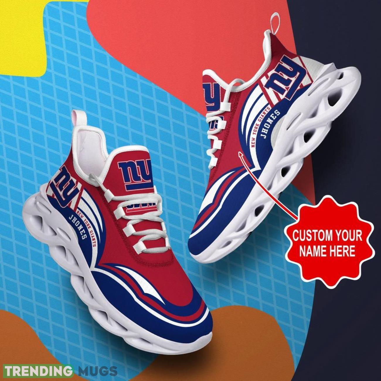New York Giants NFL Max Soul Sneakers Personalize Shoes For Fans Max Soul New York Giants NFL Max Soul Sneakers Personalize Shoes For Fans Max Soul