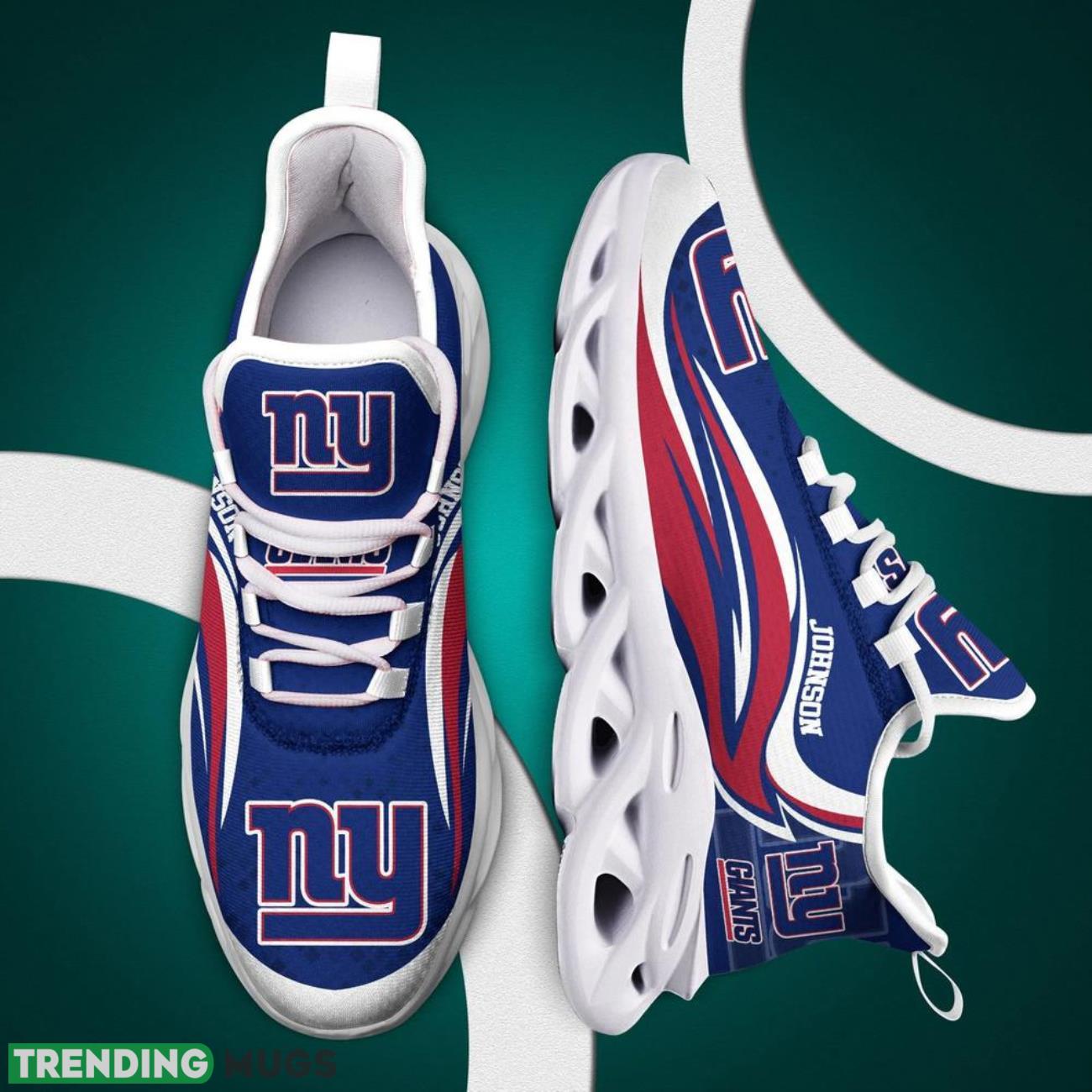 New York Giants NFL Sneakers Max Soul Shoes Custom Name Personalized Gifts Max Soul New York Giants NFL Sneakers Max Soul Shoes Custom Name Personalized Gifts Max Soul