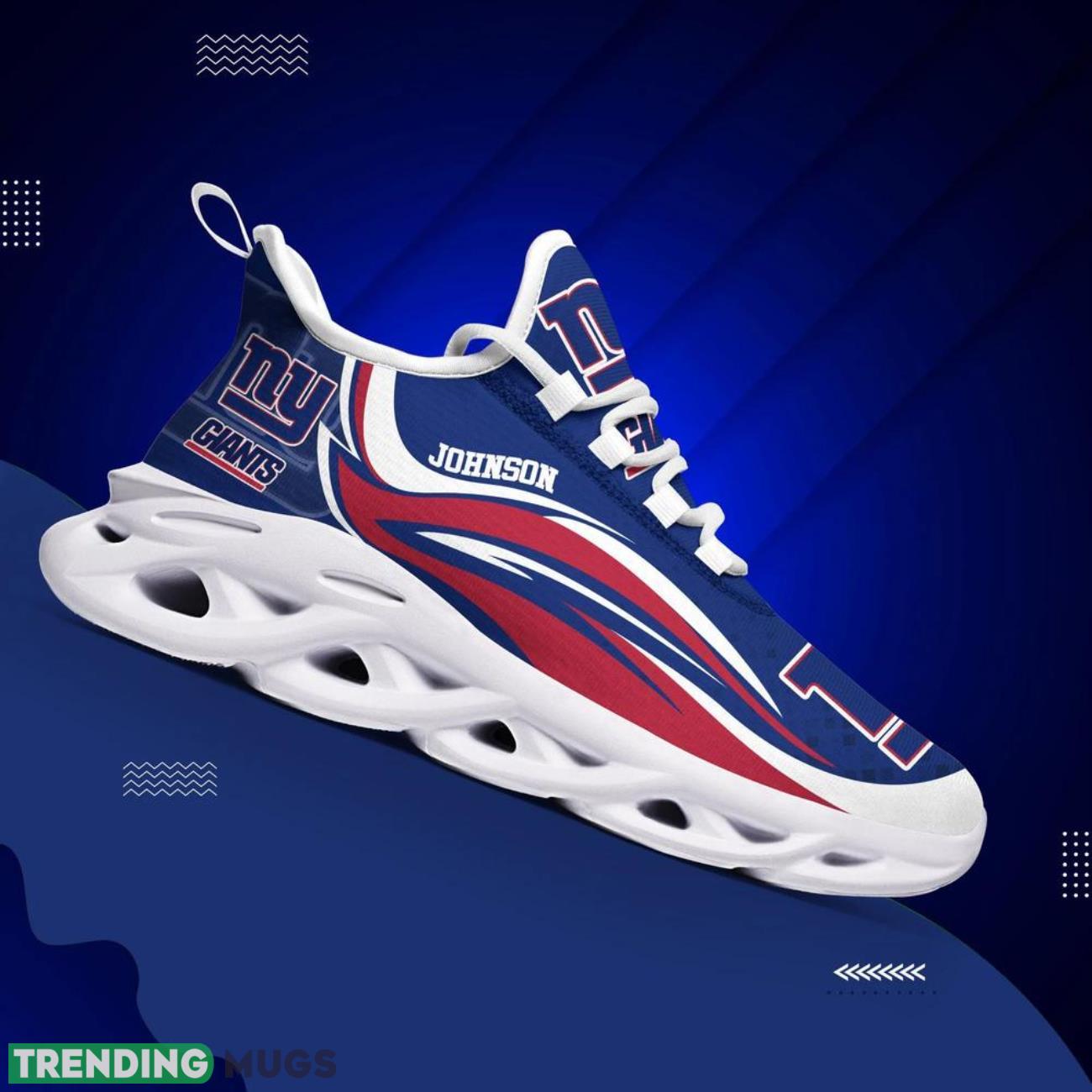 New York Giants NFL Sneakers Max Soul Shoes Custom Name Personalized Gifts Max Soul New York Giants NFL Sneakers Max Soul Shoes Custom Name Personalized Gifts Max Soul