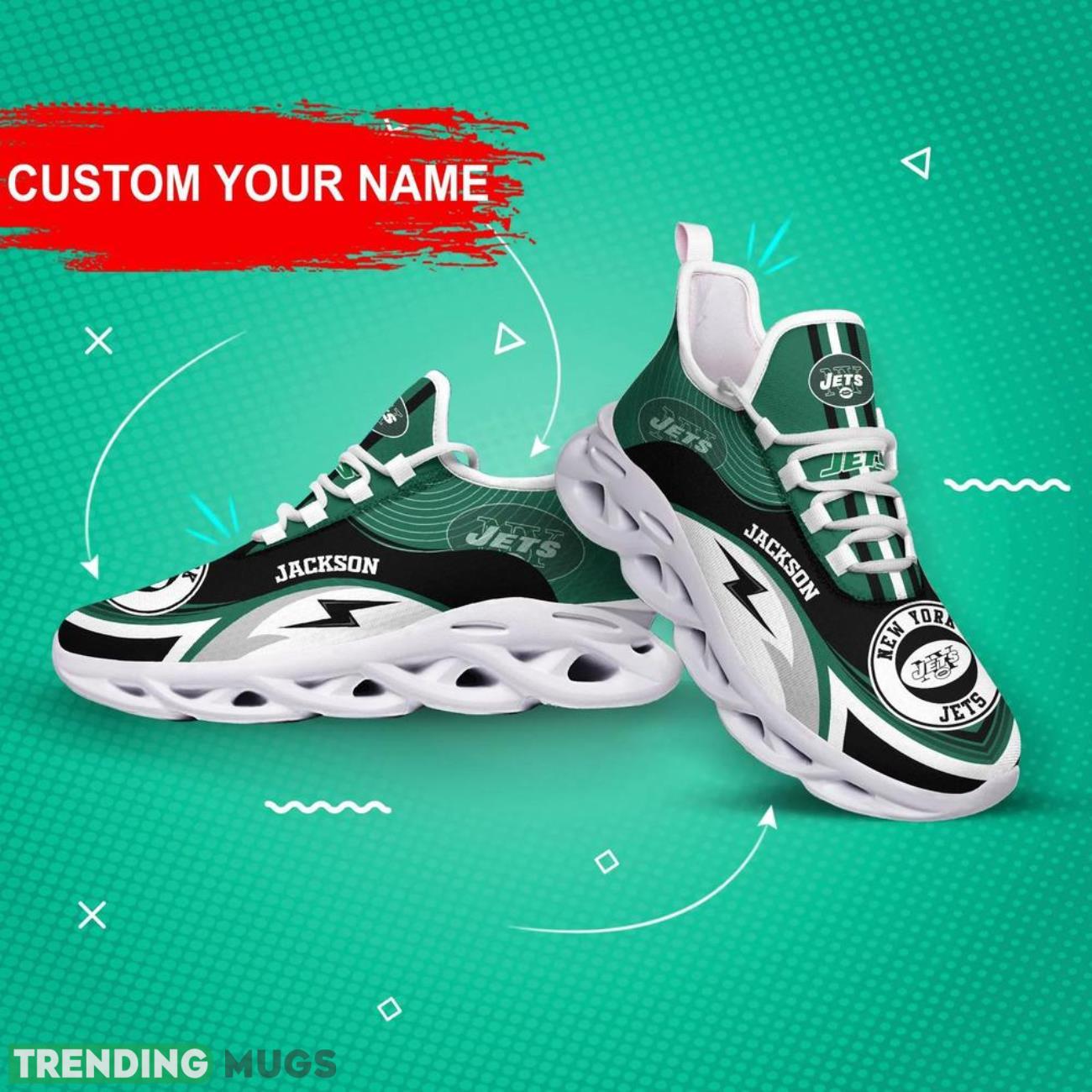 New York Jets NFL Max Soul Shoes Custom Name Sneakers Hot Trending Personalized Gifts For NFL Big Fans Max Soul New York Jets NFL Max Soul Shoes Custom Name Sneakers Hot Trending Personalized Gifts For NFL Big Fans Max Soul