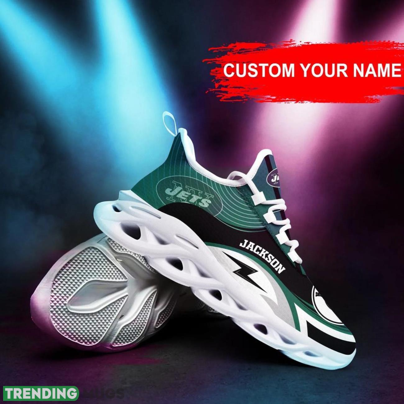 New York Jets NFL Max Soul Shoes Custom Name Sneakers Hot Trending Personalized Gifts For NFL Big Fans Max Soul New York Jets NFL Max Soul Shoes Custom Name Sneakers Hot Trending Personalized Gifts For NFL Big Fans Max Soul