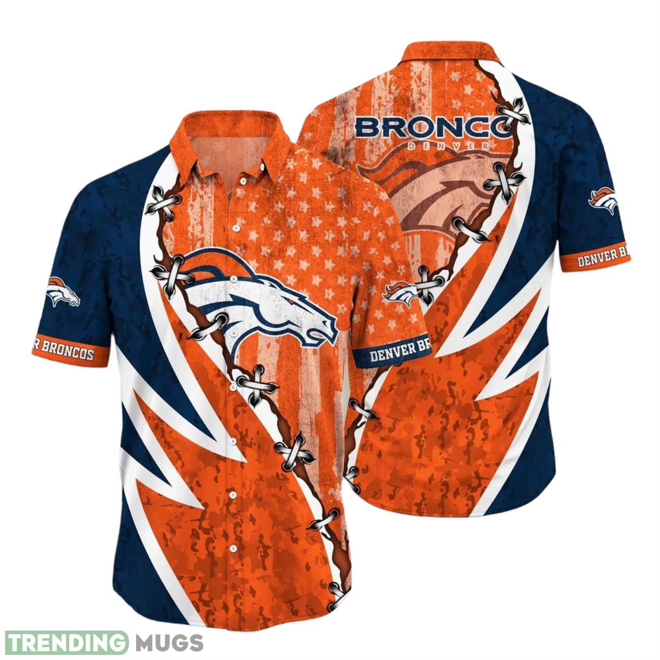 NFL Denver Broncos Hawaiian Shirt 3D Printed Graphic American Flag Print This Summer Gift For Fans Product Photo 1 NFL Denver Broncos Hawaiian Shirt 3D Printed Graphic American Flag Print This Summer Gift For Fans Product Photo 1