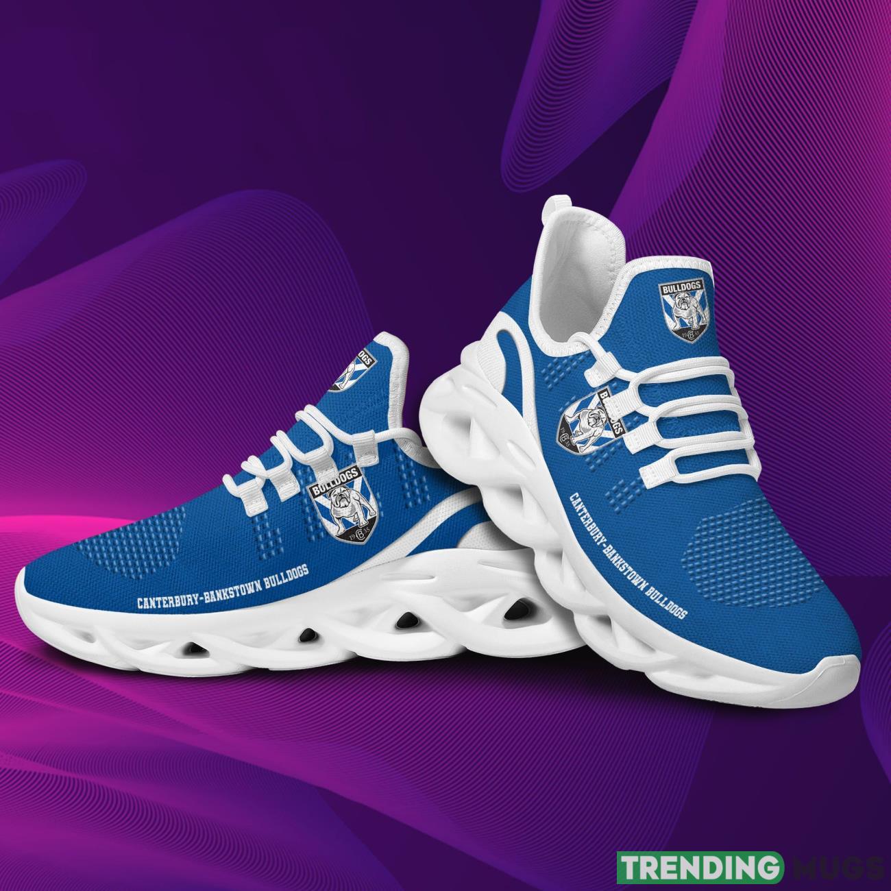 NRL Canterbury Bankstown Bulldogs New Trending 3D Printed Max Soul Clunky Sneakers Gift Max Soul NRL Canterbury Bankstown Bulldogs New Trending 3D Printed Max Soul Clunky Sneakers Gift Max Soul