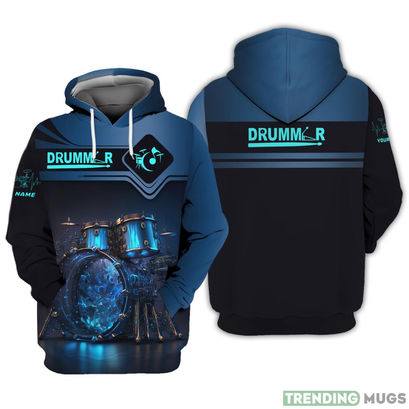 Perfect Drumset Personalized Name 3D Drum Hoodie Gift For Drum Lovers Product Photo 1
