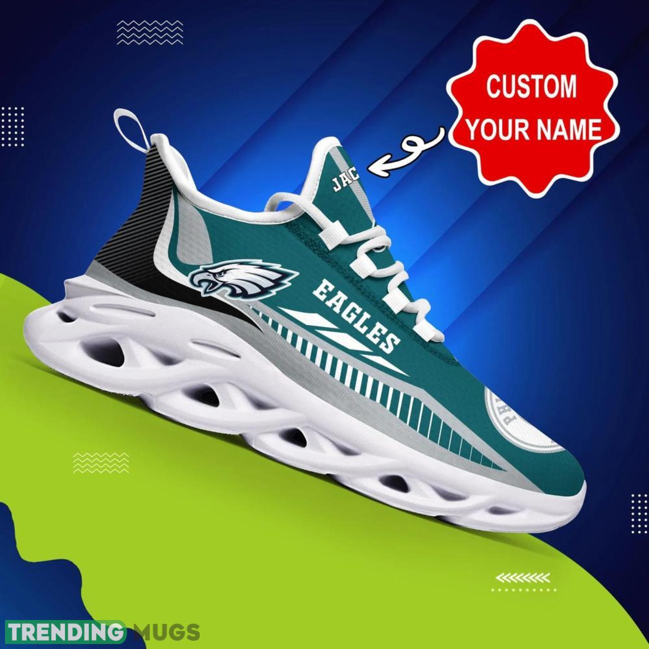 Philadelphia Eagles NFL Max Soul Shoes Custom Name Sneakers Personalized Shoes For NFL Big Fans Max Soul Philadelphia Eagles NFL Max Soul Shoes Custom Name Sneakers Personalized Shoes For NFL Big Fans Max Soul