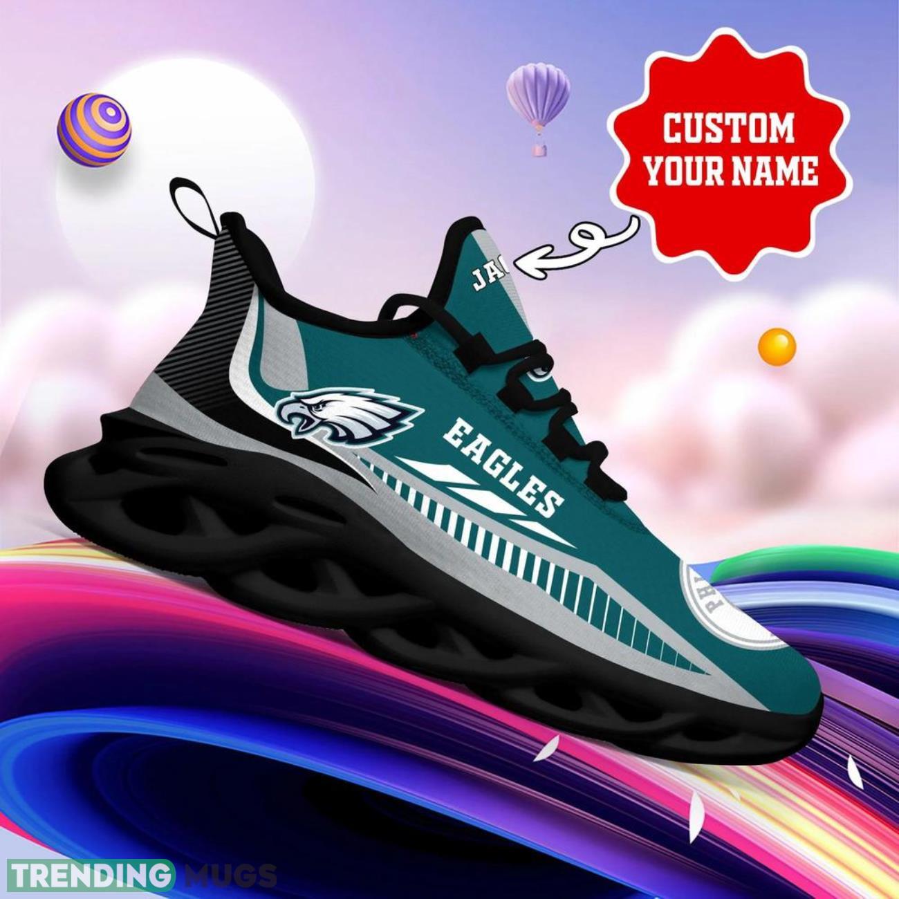 Philadelphia Eagles NFL Max Soul Shoes Custom Name Sneakers Personalized Shoes For NFL Big Fans Max Soul Philadelphia Eagles NFL Max Soul Shoes Custom Name Sneakers Personalized Shoes For NFL Big Fans Max Soul
