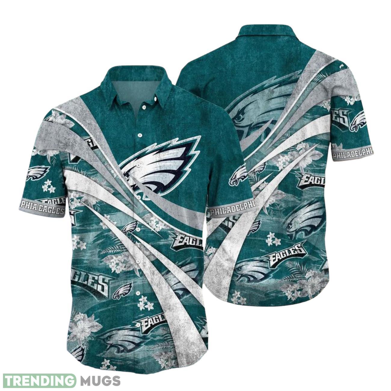 Philadelphia Eagles NFL Summer Hawaiian Shirt Floral Pattern Football NFL Enthusiast Product Photo 1 Philadelphia Eagles NFL Summer Hawaiian Shirt Floral Pattern Football NFL Enthusiast Product Photo 1