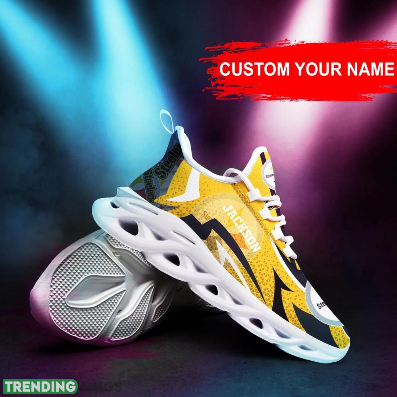 Pittsburgh Steelers NFL Max Soul Shoes Custom Name Sneakers Hot Trending Running Sneakers Max Soul Pittsburgh Steelers NFL Max Soul Shoes Custom Name Sneakers Hot Trending Running Sneakers Max Soul