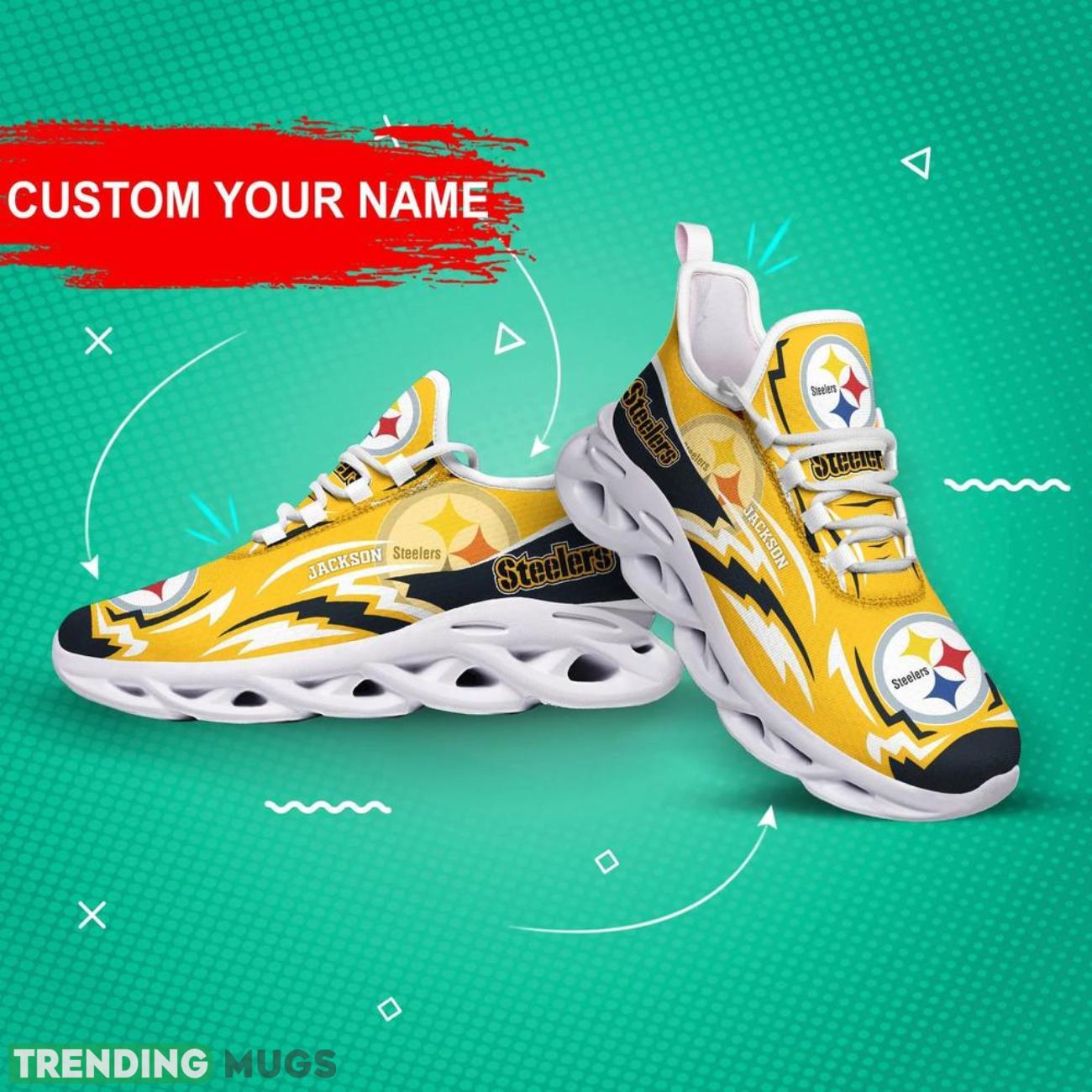 Pittsburgh Steelers NFL Max Soul Shoes Custom Name Sneakers Hot Trending Shoes Max Soul Pittsburgh Steelers NFL Max Soul Shoes Custom Name Sneakers Hot Trending Shoes Max Soul