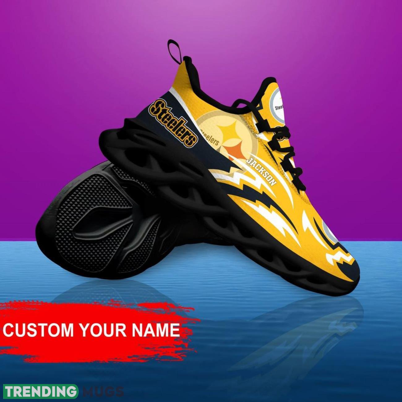 Pittsburgh Steelers NFL Max Soul Shoes Custom Name Sneakers Hot Trending Shoes Max Soul Pittsburgh Steelers NFL Max Soul Shoes Custom Name Sneakers Hot Trending Shoes Max Soul