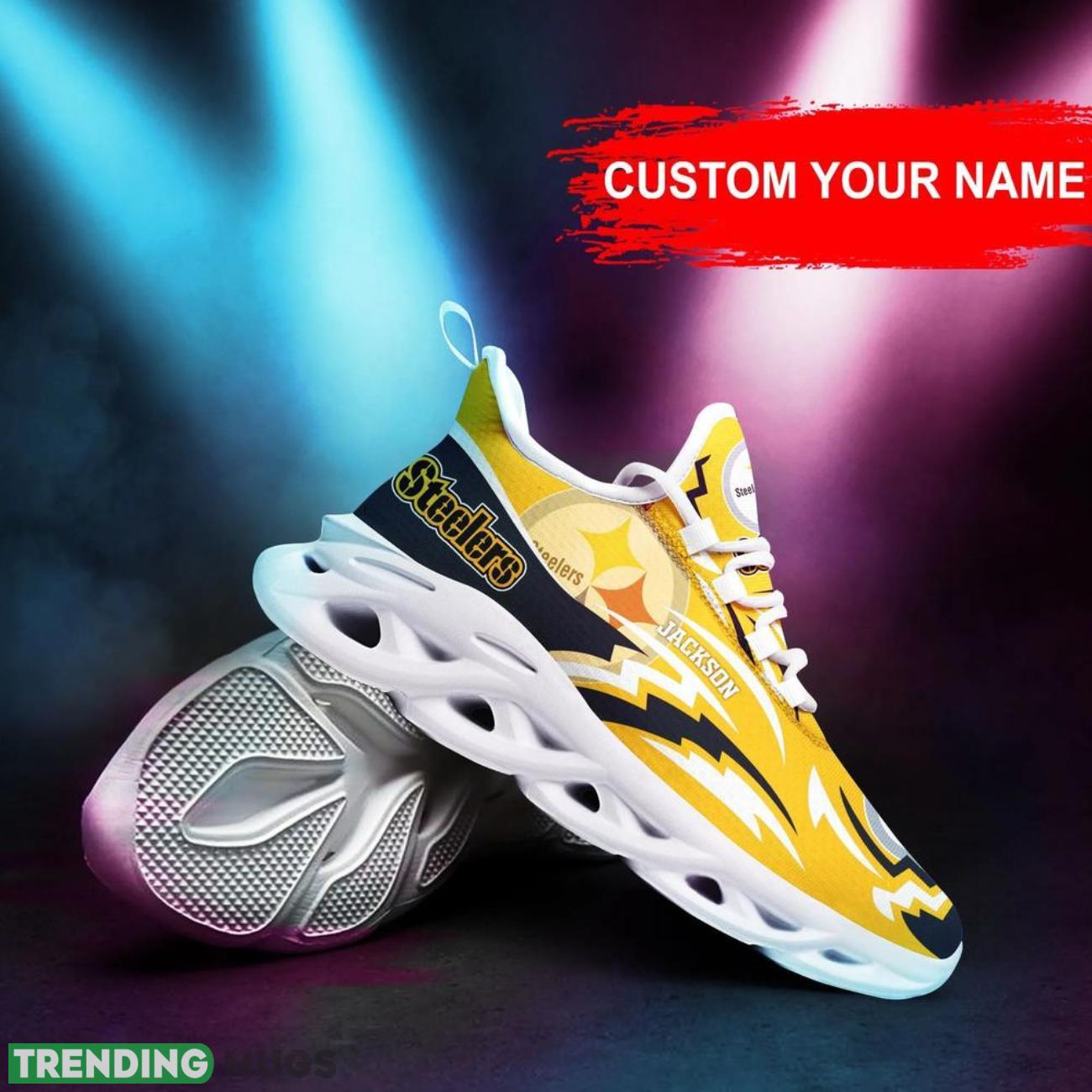 Pittsburgh Steelers NFL Max Soul Shoes Custom Name Sneakers Hot Trending Shoes Max Soul Pittsburgh Steelers NFL Max Soul Shoes Custom Name Sneakers Hot Trending Shoes Max Soul