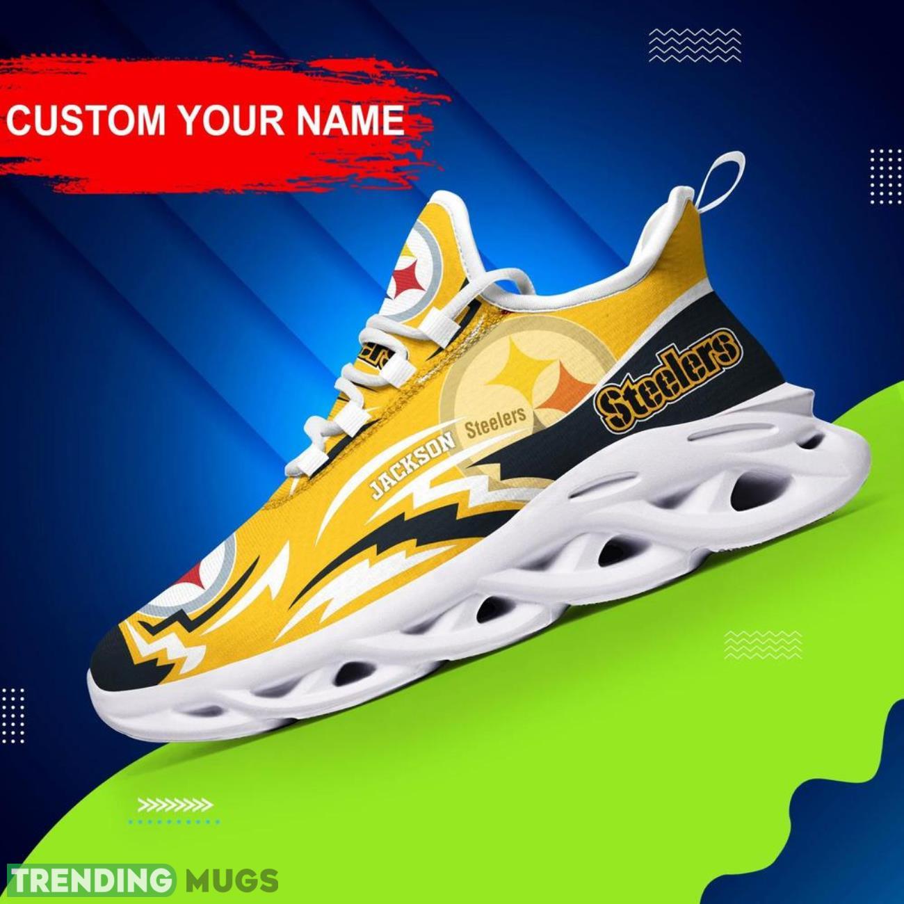 Pittsburgh Steelers NFL Max Soul Shoes Custom Name Sneakers Hot Trending Shoes Max Soul Pittsburgh Steelers NFL Max Soul Shoes Custom Name Sneakers Hot Trending Shoes Max Soul