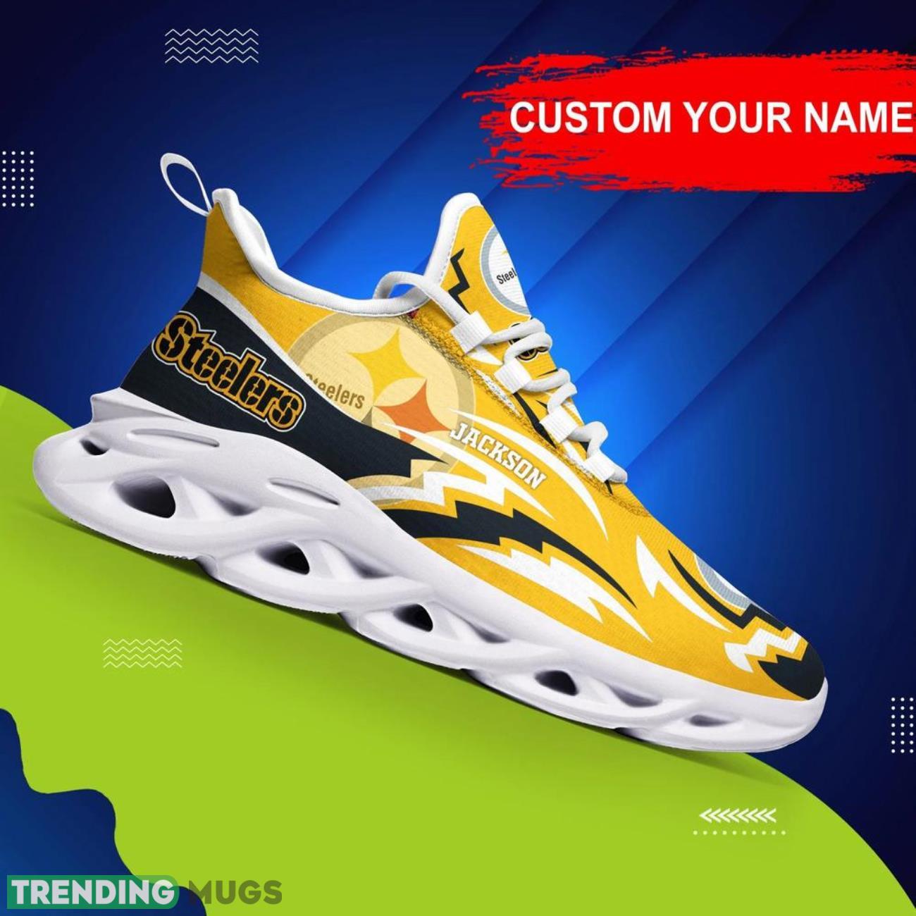 Pittsburgh Steelers NFL Max Soul Shoes Custom Name Sneakers Hot Trending Shoes Max Soul Pittsburgh Steelers NFL Max Soul Shoes Custom Name Sneakers Hot Trending Shoes Max Soul