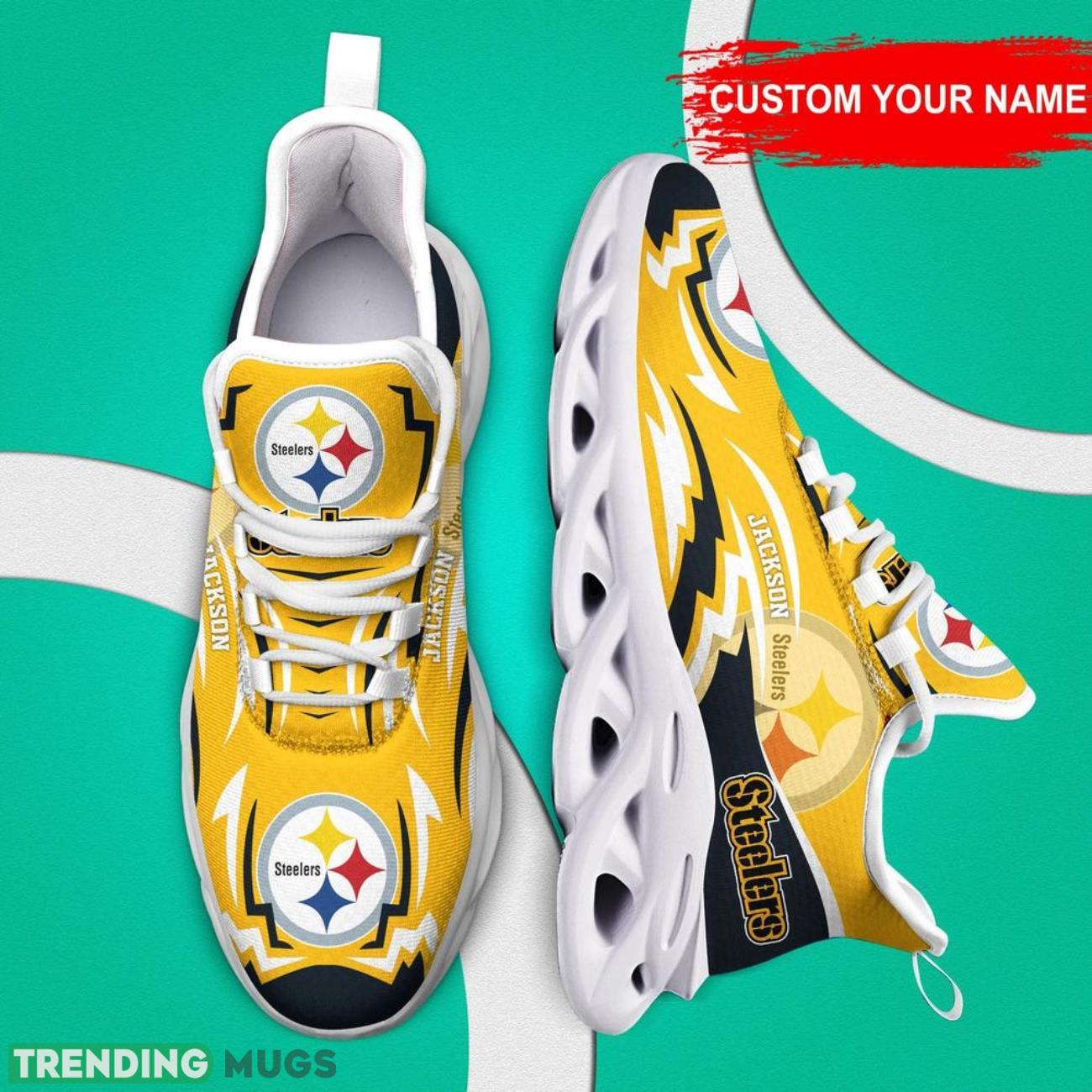 Pittsburgh Steelers NFL Max Soul Shoes Custom Name Sneakers Hot Trending Shoes Max Soul Pittsburgh Steelers NFL Max Soul Shoes Custom Name Sneakers Hot Trending Shoes Max Soul