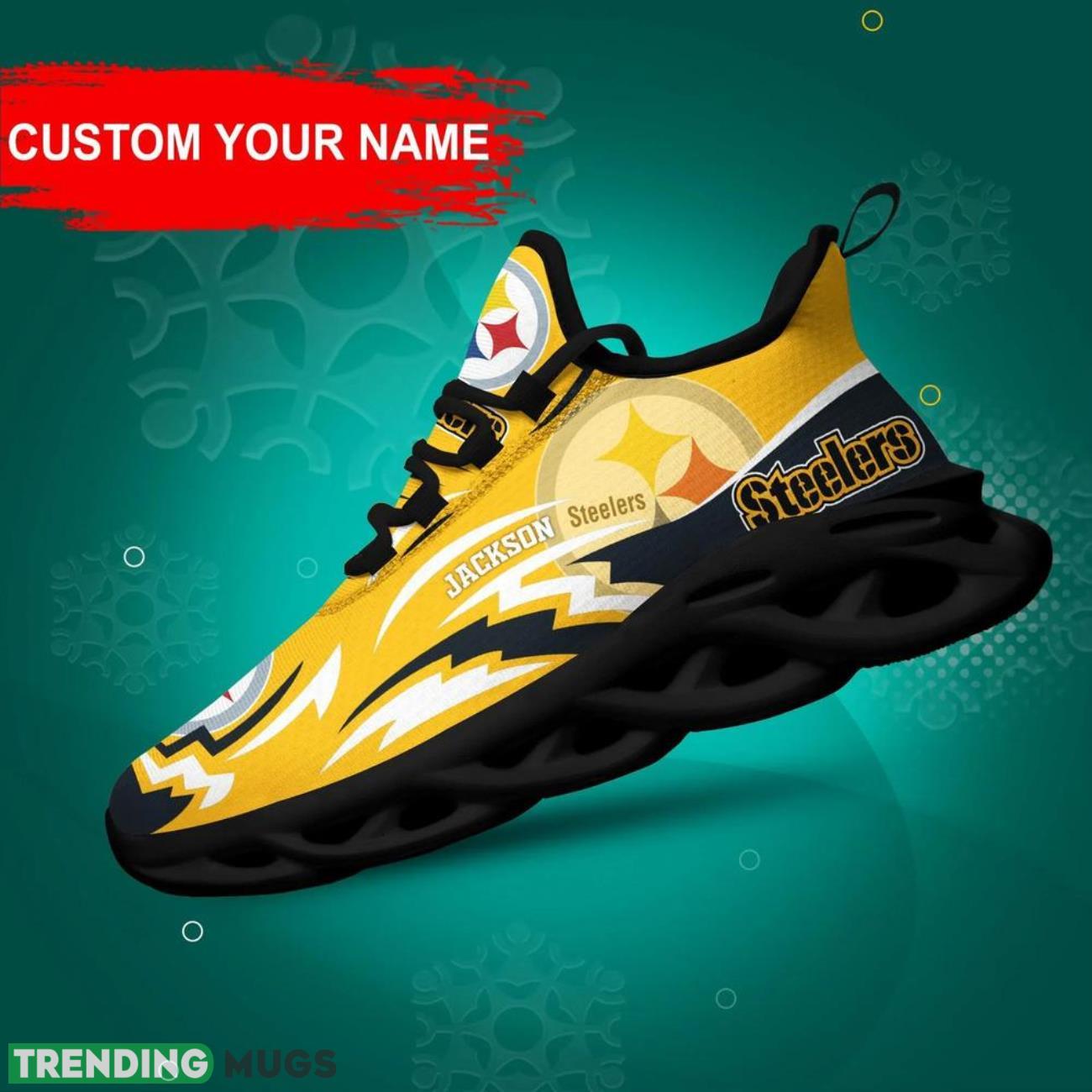 Pittsburgh Steelers NFL Max Soul Shoes Custom Name Sneakers Hot Trending Shoes Product Photo 1 Pittsburgh Steelers NFL Max Soul Shoes Custom Name Sneakers Hot Trending Shoes Product Photo 1