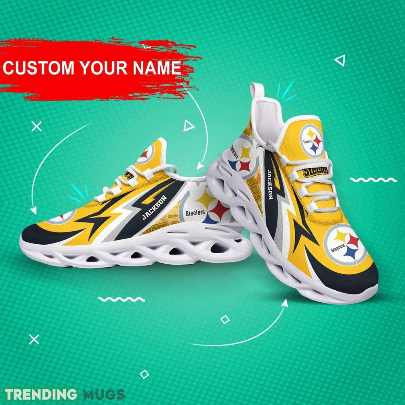 Pittsburgh Steelers NFL Max Soul Shoes Personalized Name Gifts Trending Running Shoes Max Soul Pittsburgh Steelers NFL Max Soul Shoes Personalized Name Gifts Trending Running Shoes Max Soul