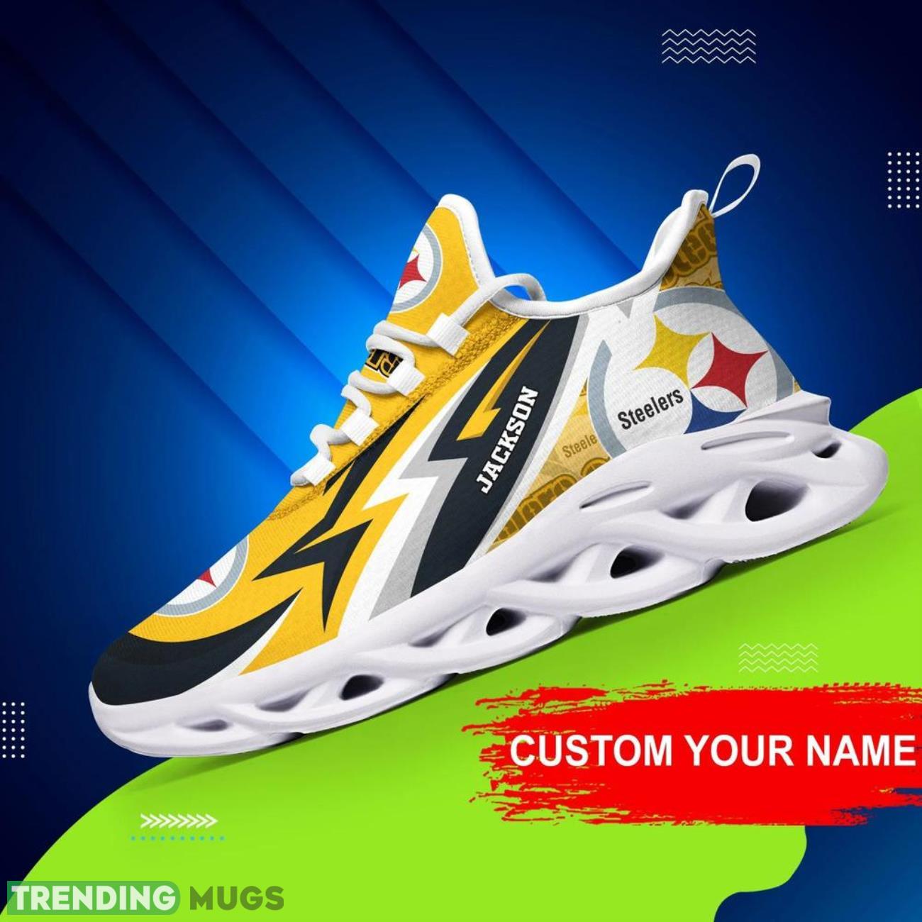 Pittsburgh Steelers NFL Max Soul Shoes Personalized Name Gifts Trending Running Shoes Max Soul Pittsburgh Steelers NFL Max Soul Shoes Personalized Name Gifts Trending Running Shoes Max Soul