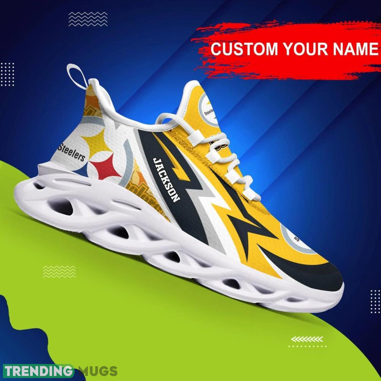 Pittsburgh Steelers NFL Max Soul Shoes Personalized Name Gifts Trending Running Shoes Product Photo 1 Pittsburgh Steelers NFL Max Soul Shoes Personalized Name Gifts Trending Running Shoes Product Photo 1