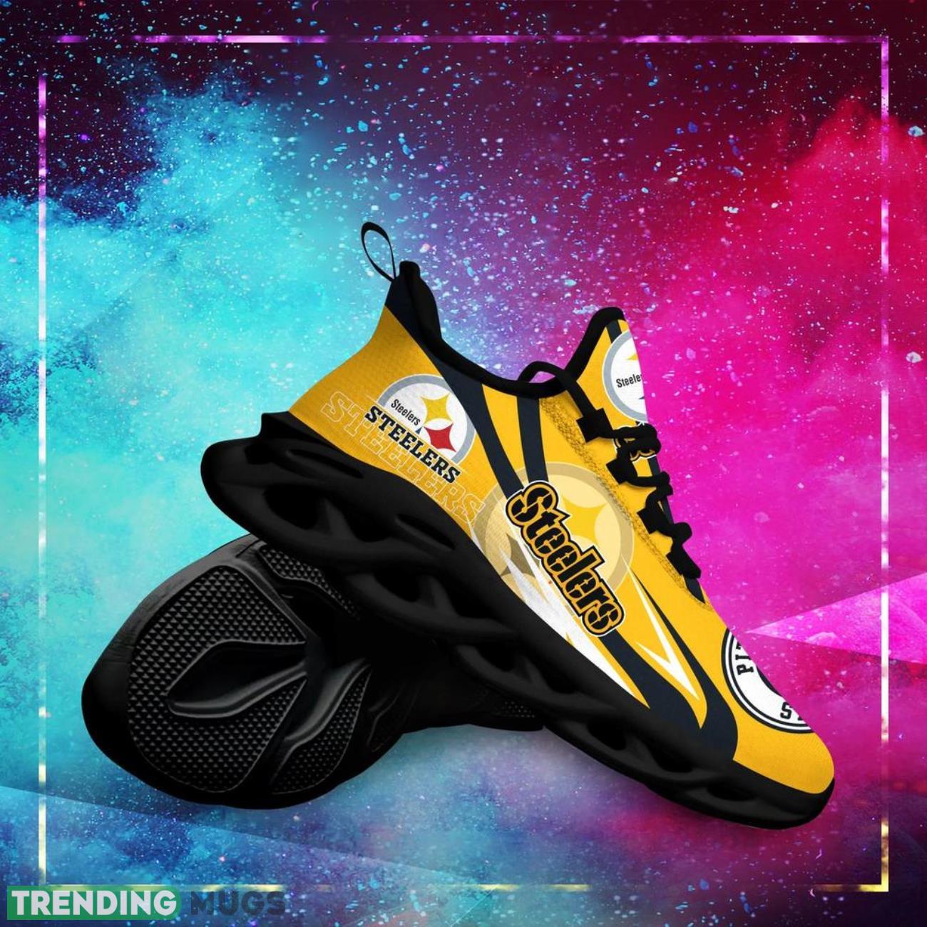 Pittsburgh Steelers NFL Max Soul Sneakers Personalize Shoes For Fans Max Soul Pittsburgh Steelers NFL Max Soul Sneakers Personalize Shoes For Fans Max Soul