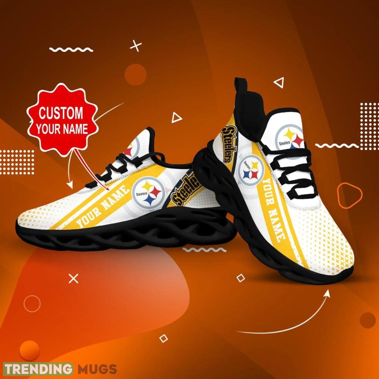 Pittsburgh Steelers NFL Max Soul Sneakers Personalize Shoes For Fans Men Women Sport Running Shoes Max Soul Pittsburgh Steelers NFL Max Soul Sneakers Personalize Shoes For Fans Men Women Sport Running Shoes Max Soul