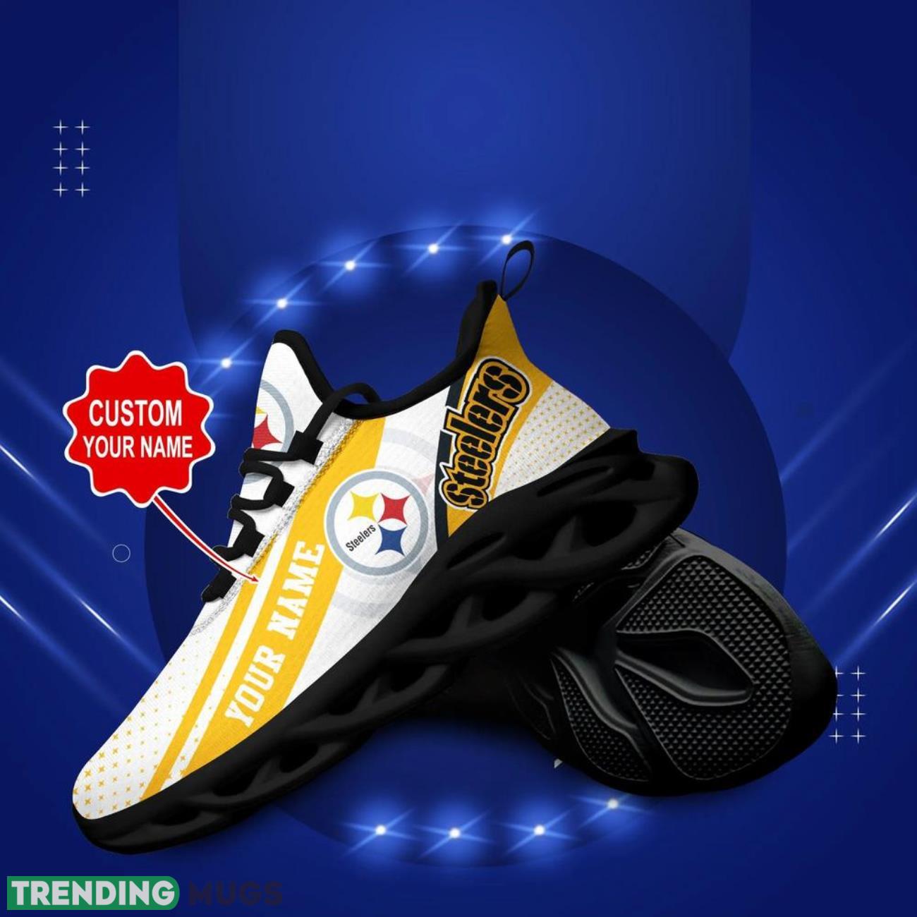 Pittsburgh Steelers NFL Max Soul Sneakers Personalize Shoes For Fans Men Women Sport Running Shoes Max Soul Pittsburgh Steelers NFL Max Soul Sneakers Personalize Shoes For Fans Men Women Sport Running Shoes Max Soul