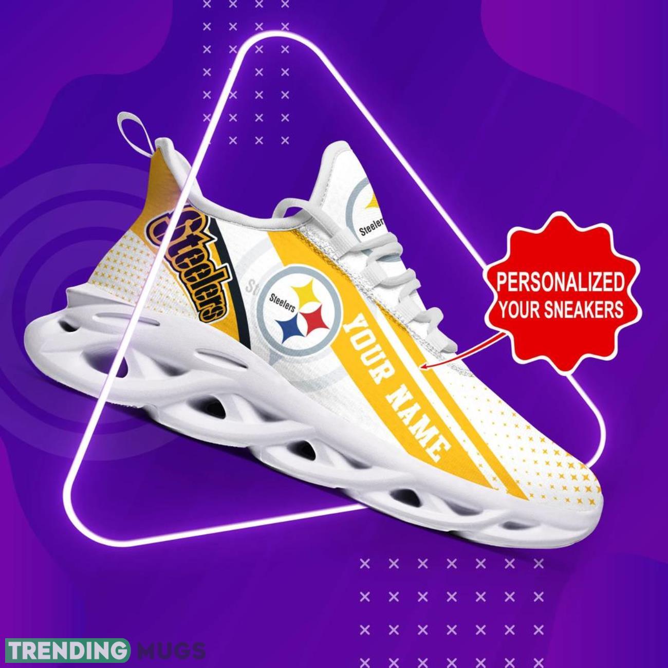 Pittsburgh Steelers NFL Max Soul Sneakers Personalize Shoes For Fans Men Women Sport Running Shoes Max Soul Pittsburgh Steelers NFL Max Soul Sneakers Personalize Shoes For Fans Men Women Sport Running Shoes Max Soul