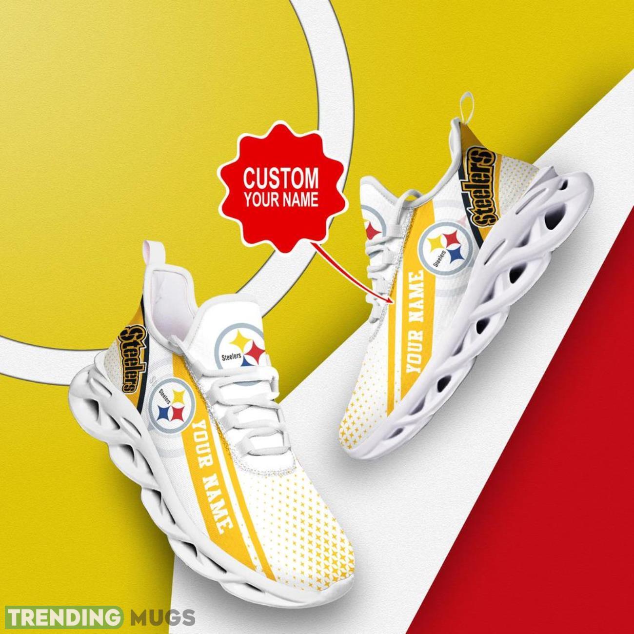 Pittsburgh Steelers NFL Max Soul Sneakers Personalize Shoes For Fans Men Women Sport Running Shoes Max Soul Pittsburgh Steelers NFL Max Soul Sneakers Personalize Shoes For Fans Men Women Sport Running Shoes Max Soul
