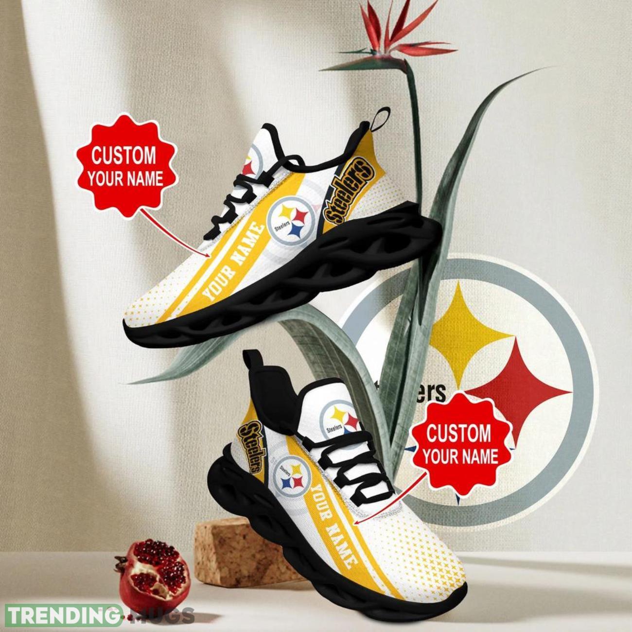 Pittsburgh Steelers NFL Max Soul Sneakers Personalize Shoes For Fans Men Women Sport Running Shoes Max Soul Pittsburgh Steelers NFL Max Soul Sneakers Personalize Shoes For Fans Men Women Sport Running Shoes Max Soul
