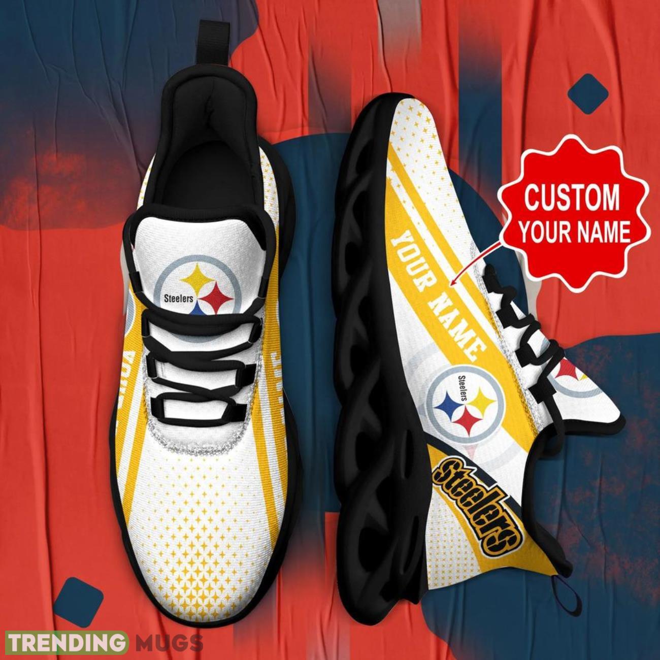 Pittsburgh Steelers NFL Max Soul Sneakers Personalize Shoes For Fans Men Women Sport Running Shoes Max Soul Pittsburgh Steelers NFL Max Soul Sneakers Personalize Shoes For Fans Men Women Sport Running Shoes Max Soul