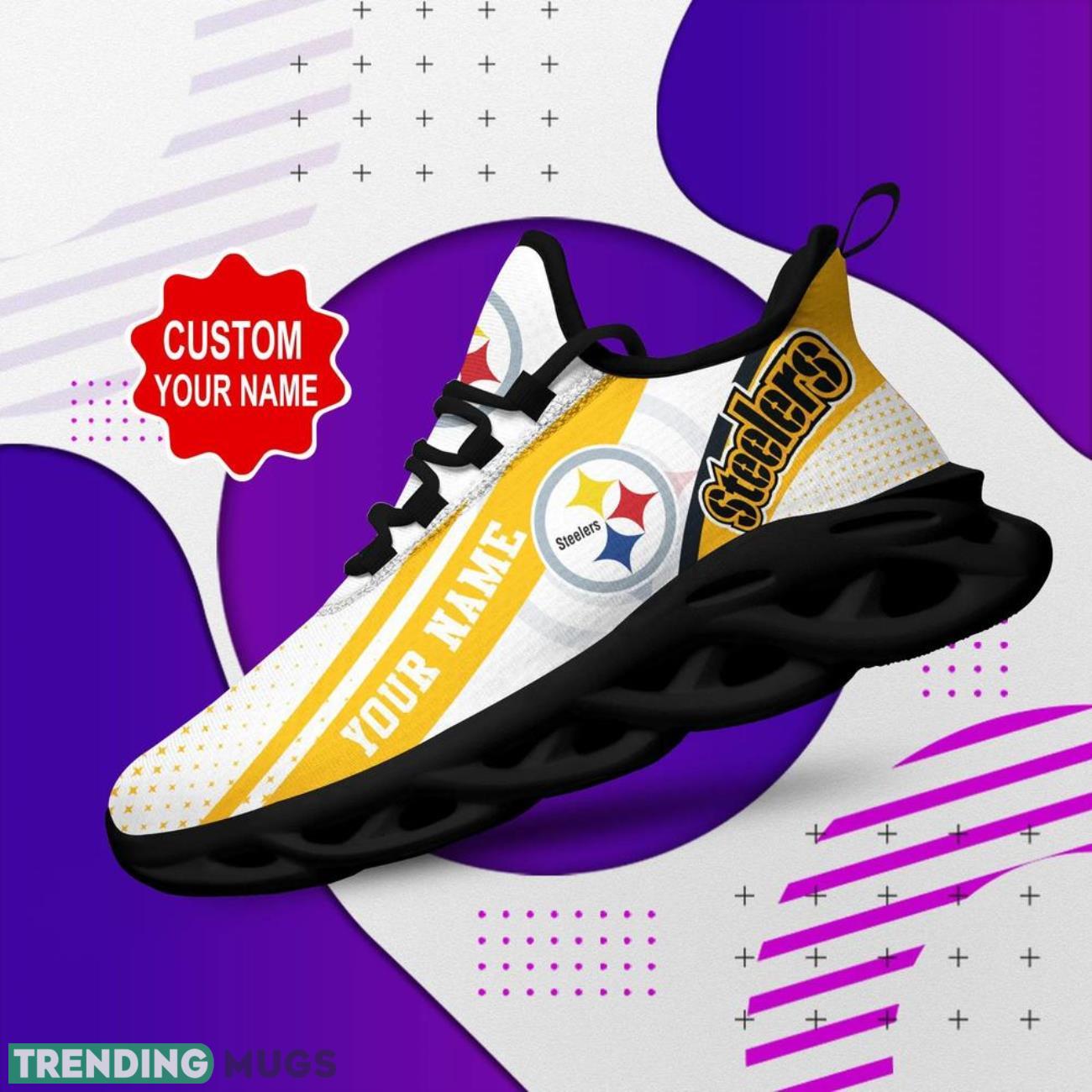Pittsburgh Steelers NFL Max Soul Sneakers Personalize Shoes For Fans Men Women Sport Running Shoes Max Soul Pittsburgh Steelers NFL Max Soul Sneakers Personalize Shoes For Fans Men Women Sport Running Shoes Max Soul