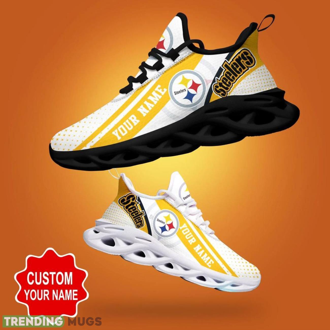 Pittsburgh Steelers NFL Max Soul Sneakers Personalize Shoes For Fans Men Women Sport Running Shoes Product Photo 1 Pittsburgh Steelers NFL Max Soul Sneakers Personalize Shoes For Fans Men Women Sport Running Shoes Product Photo 1